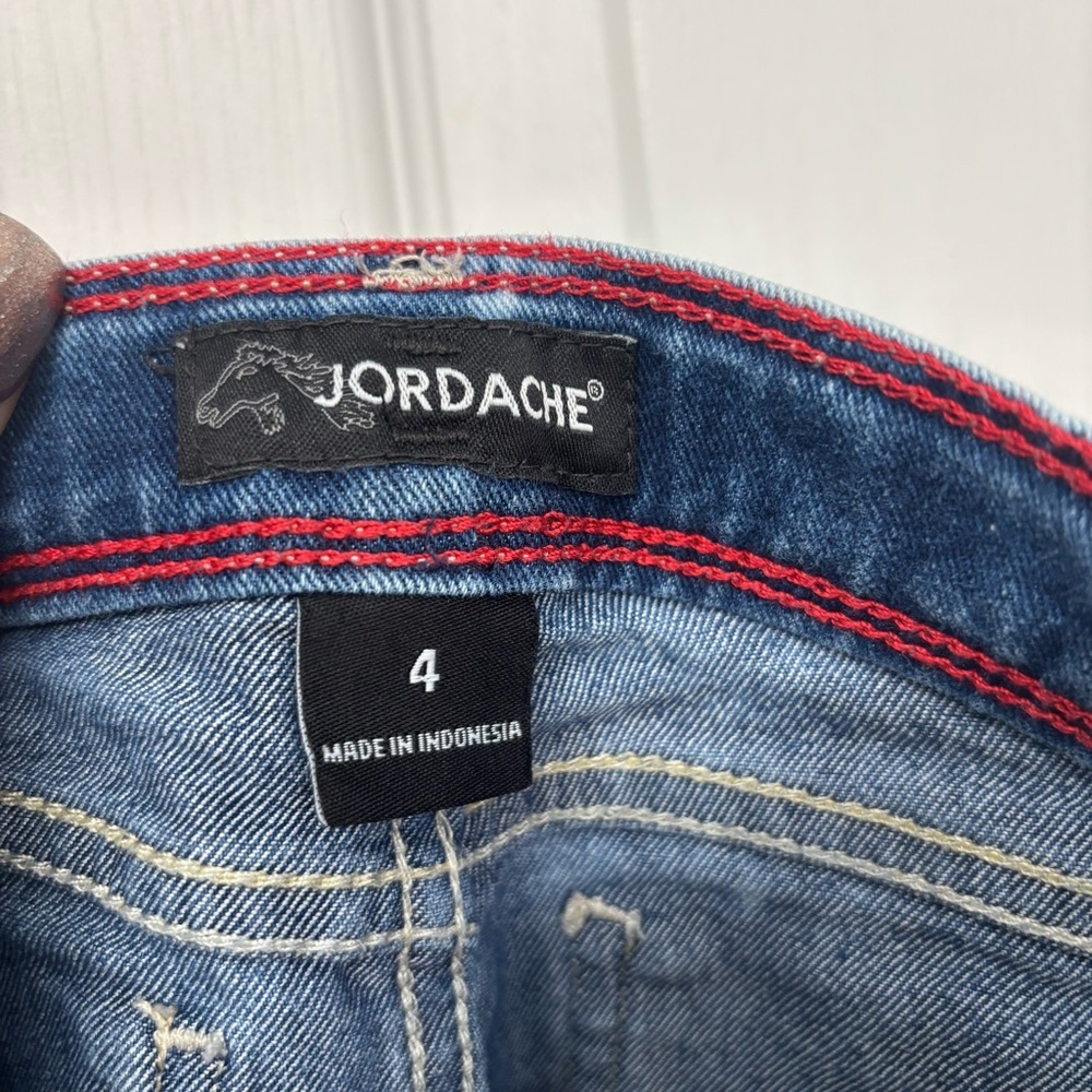 Denim Patch Shorts | Jordache Girls Size 4 - Picture 6 of 11